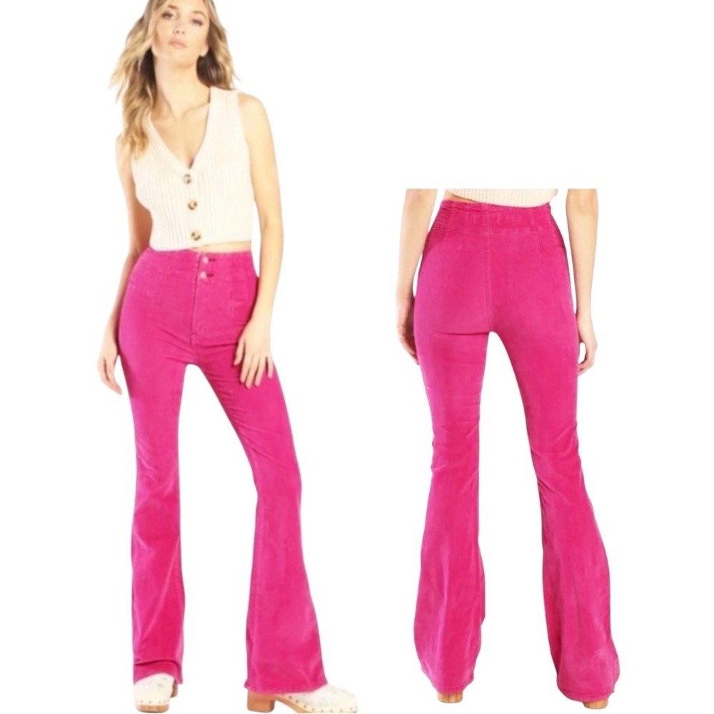 We The Free People Corduroy Pants Sz 32 Magenta Pink Jayde Cord
High Rise Flare